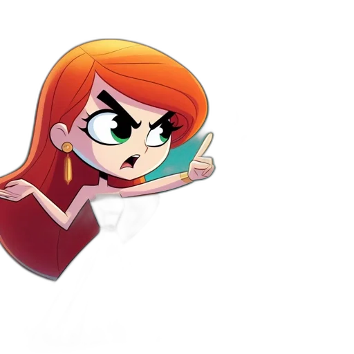 staff, cartoon, concept art, comic book art, anime, fire, animated, female transparent PNG cut-out