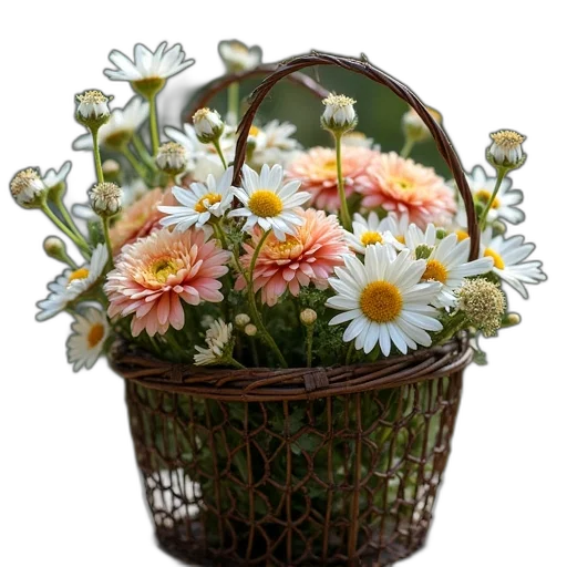 flower, crown, jewelry, photorealistic transparent PNG cut-out