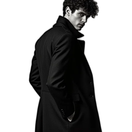 jacket, staff, monochrome, autumn transparent PNG cut-out
