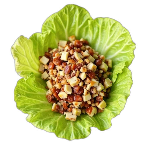 food, crown, close-up, view, lettuce, leaf, topped, mixture transparent PNG cut-out