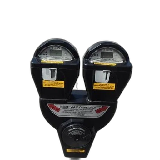 double, parking, meter, instructions, insert, valid, coins, only transparent PNG cut-out