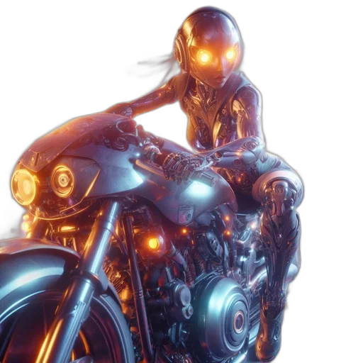 robot, concept art, cyberpunk, comic book art, 3d render, cyberpunk-like, future, sleek transparent PNG cut-out