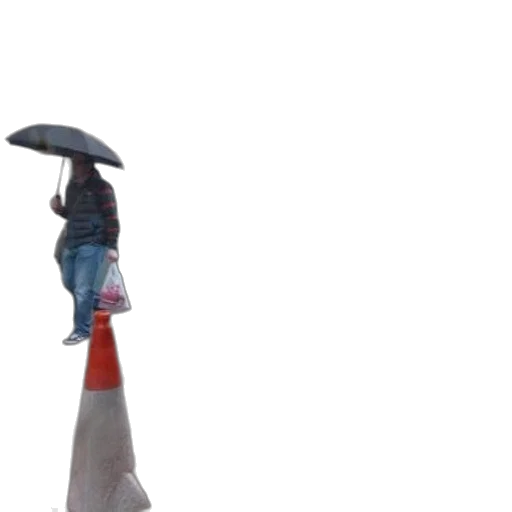 umbrella, hat, staff, weapon, 3d render, concept art, photorealistic, rain transparent PNG cut-out
