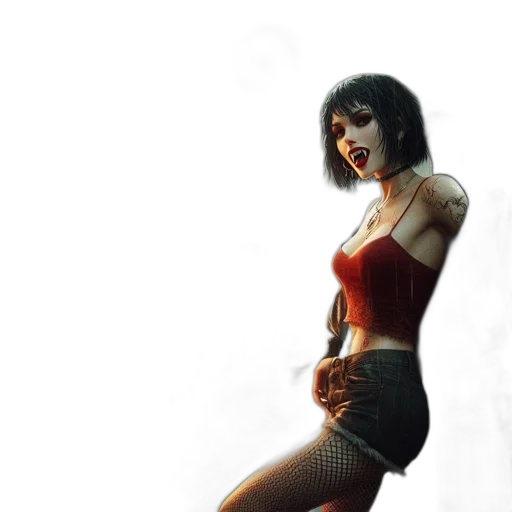 dress, robot, comic book art, concept art, photorealistic, 3d render, red, gritty transparent PNG cut-out