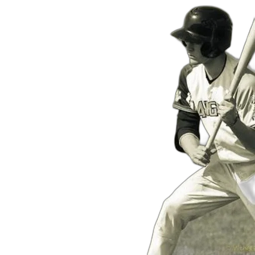 photorealistic, baseball, player, black, white, photo, holds, bat transparent PNG cut-out