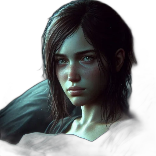 face, concept art, photorealistic, fantasy art, pixel art, woman, green, eyes transparent PNG cut-out
