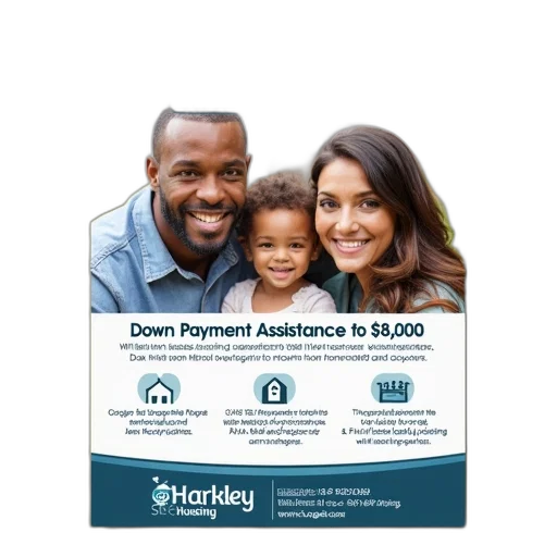flyer, advertising, housing, loan, program, family, three, center transparent PNG cut-out