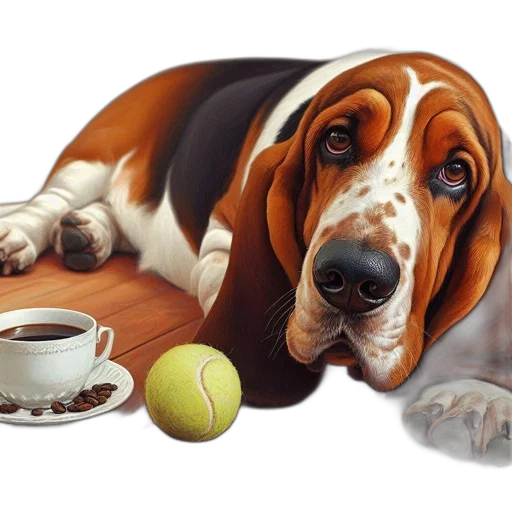 food, photorealistic, oil painting, 3d render, pencil sketch, image, shows, basset transparent PNG cut-out