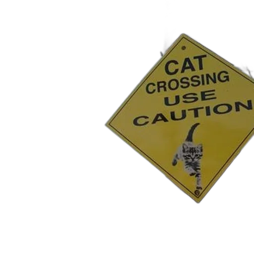 car, crown, hat, yellow, sign, cartoon, cat, reads transparent PNG cut-out