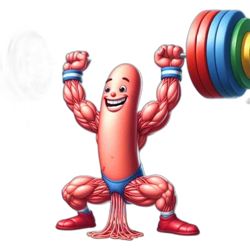 food, animal, weapon, creature, concept art, photorealistic, 3d render, sausage transparent PNG cut-out