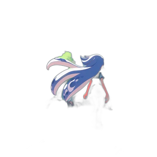 creature, hair, dragon, weapon, 3d render, pixel art, concept art, watercolor transparent PNG cut-out