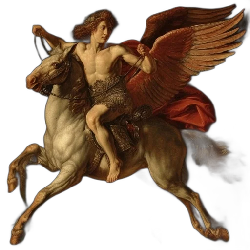 dragon, fantasy art, concept art, photorealistic, winged, shirtless, figure, galloping transparent PNG cut-out