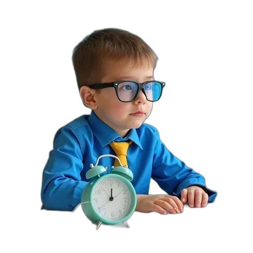 staff, 3d render, young, boy, sitting, desk, white, computer transparent PNG cut-out