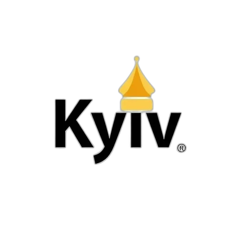 stylized, logo, word, kyiv, cursive, script, replaced, resembles transparent PNG cut-out