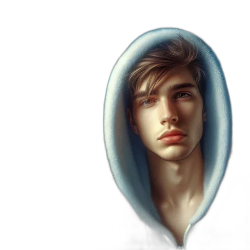 face, mask, jacket, bottle, photorealistic, fantasy art, concept art, watercolor transparent PNG cut-out