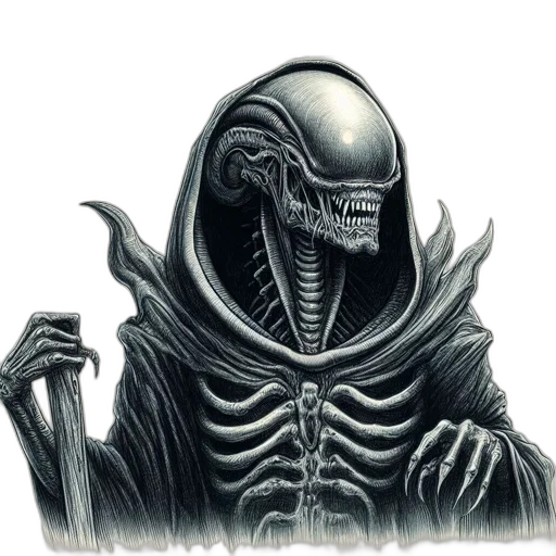 creature, mask, face, robot, concept art, comic book art, fantasy art, photorealistic transparent PNG cut-out