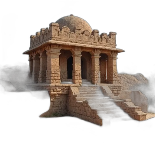 building, 3d render, concept art, photorealistic, fantasy art, fog, rain, stone transparent PNG cut-out