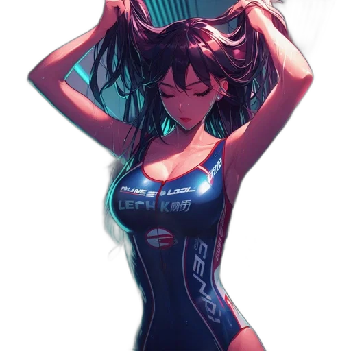 dress, robot, crown, jacket, cyberpunk, anime, vaporwave, concept art transparent PNG cut-out