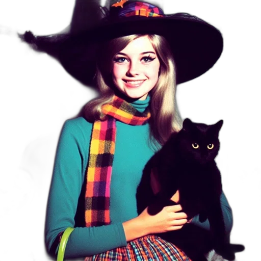 hat, dress, fantasy art, photorealistic, pixel art, comic book art, dark, young transparent PNG cut-out
