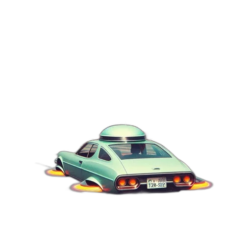 car, robot, weapon, shoes, vaporwave, 3d render, concept art, photorealistic transparent PNG cut-out