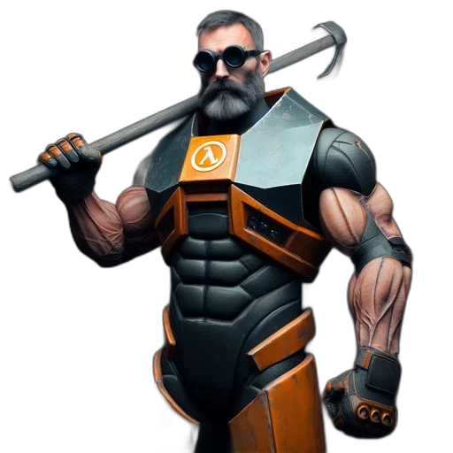 sword, weapon, staff, concept art, fantasy art, pixel art, comic book art, muscular transparent PNG cut-out