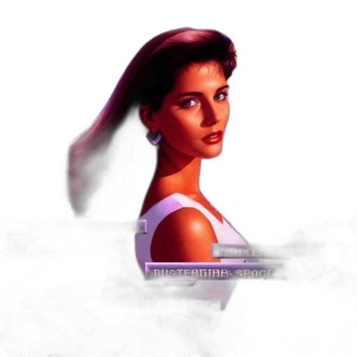 face, photorealistic, vaporwave, pixel art, concept art, outer space, neon lights, pastel transparent PNG cut-out