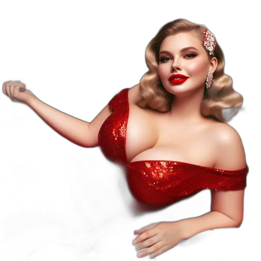 dress, crown, photorealistic, concept art, 3d render, pixel art, red, whimsical transparent PNG cut-out