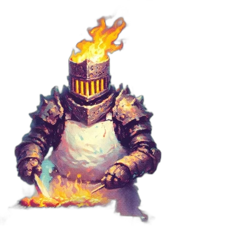 dragon, robot, sword, concept art, pixel art, fantasy art, comic book art, fire transparent PNG cut-out