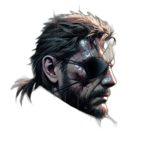 face, mask, weapon, concept art, cyberpunk, fantasy art, pixel art, blue transparent PNG cut-out