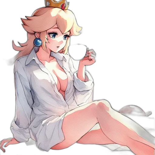 crown, dress, staff, weapon, anime, pixel art, concept art, cartoon transparent PNG cut-out