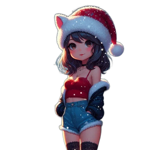 hat, dress, pixel art, concept art, fantasy art, anime, monochrome, dark transparent PNG cut-out
