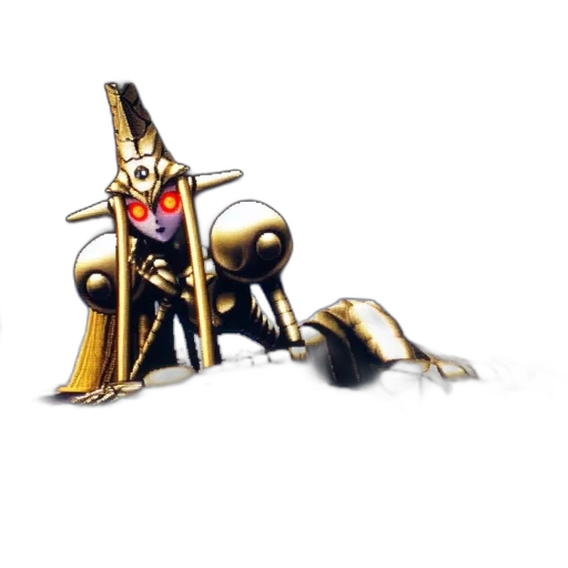 jewelry, crown, robot, weapon, concept art, pixel art, 3d render, fantasy art transparent PNG cut-out