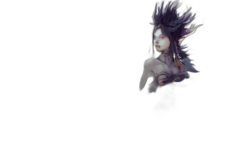 creature, hair, mask, dragon transparent PNG cut-out
