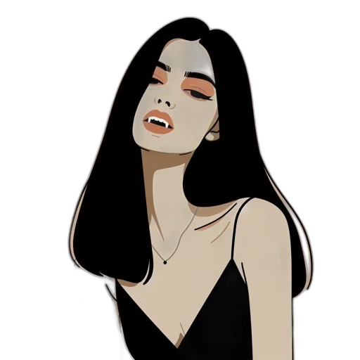 face, hair, jewelry, dress, cartoon, pixel art, concept art, anime transparent PNG cut-out