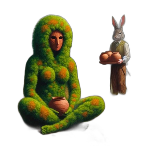 creature, animal, food, jacket, pixel art, concept art, fantasy art, 3d render transparent PNG cut-out