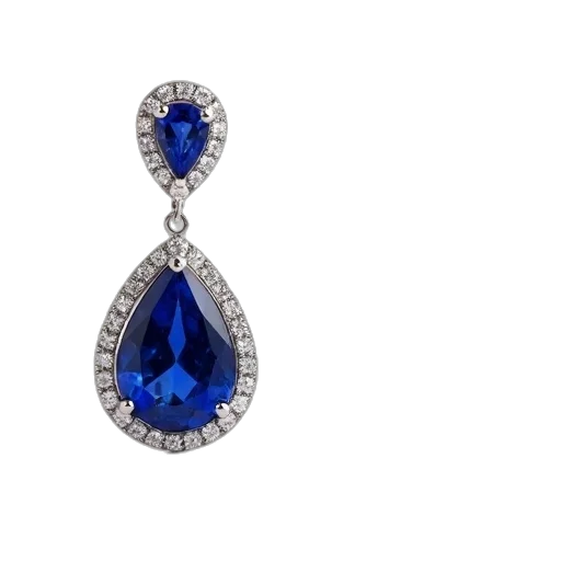 jewelry, crown, blue, pear, shape, sapphire, diamond, tear transparent PNG cut-out