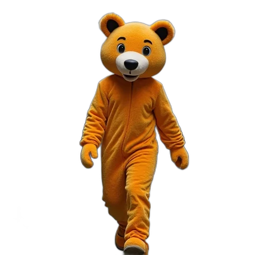 animal, creature, staff, 3d render, person, mascot, suit, walking transparent PNG cut-out