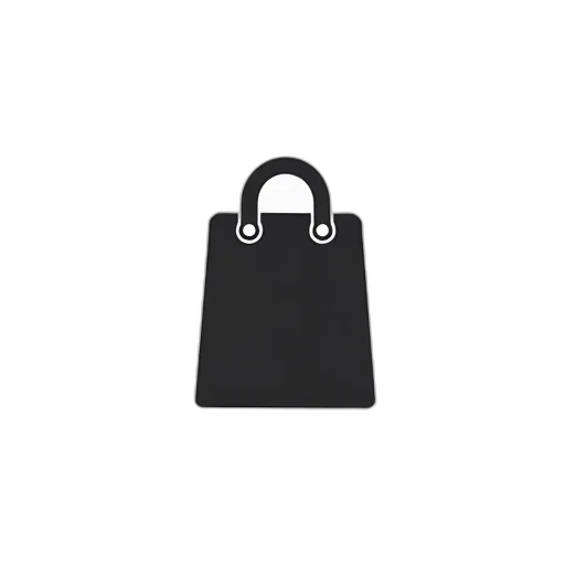 jewelry, stylized, black, white, icon, shopping, bag, handle transparent PNG cut-out