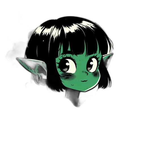 mask, staff, face, creature, concept art, cartoon, fantasy art, anime transparent PNG cut-out