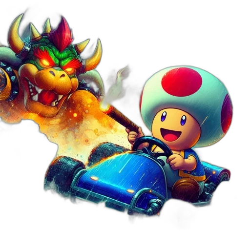 dragon, car, concept art, pixel art, fantasy art, 3d render, fire, bowser transparent PNG cut-out