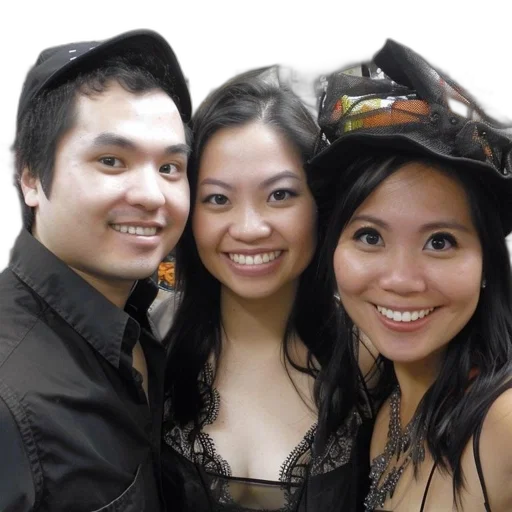 hat, staff, face, crown, three, individuals, two, females transparent PNG cut-out