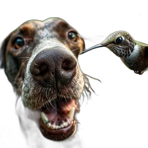animal, staff, weapon, face, photorealistic, dog, speckled, coat transparent PNG cut-out