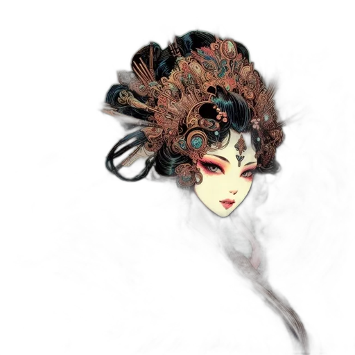 mask, crown, staff, hat, fantasy art, photorealistic, concept art, 3d render transparent PNG cut-out