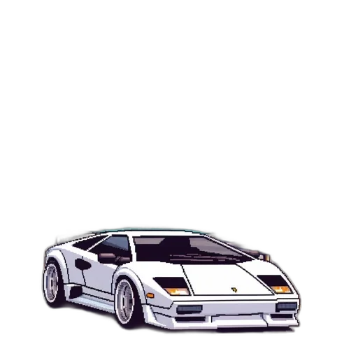 car, animal, weapon, pixel art, concept art, photorealistic, 3d render, monochrome transparent PNG cut-out