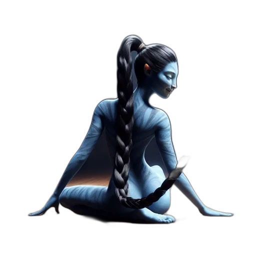 creature, hair, dress, jewelry, concept art, fantasy art, comic book art, 3d render transparent PNG cut-out