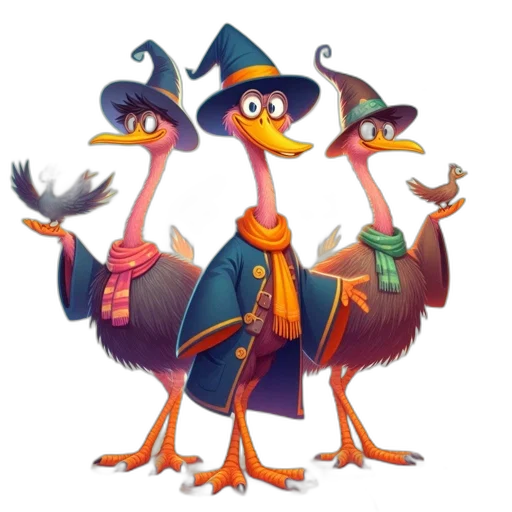 staff, animal, creature, concept art, fantasy art, 3d render, cartoon, three transparent PNG cut-out