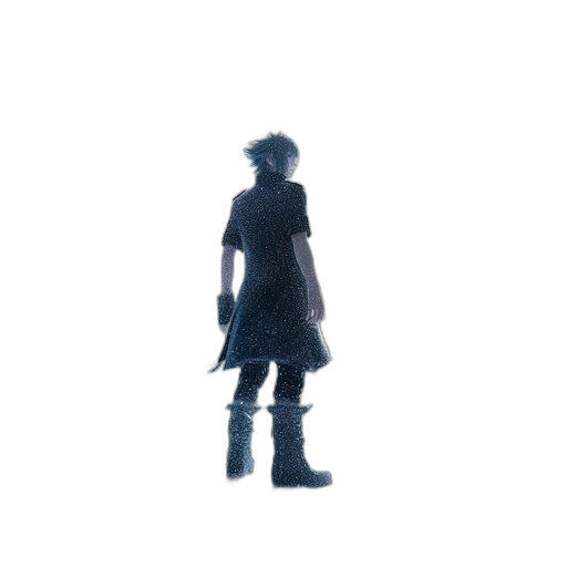 dress, robot, staff, sword, concept art, 3d render, pixel art, watercolor transparent PNG cut-out
