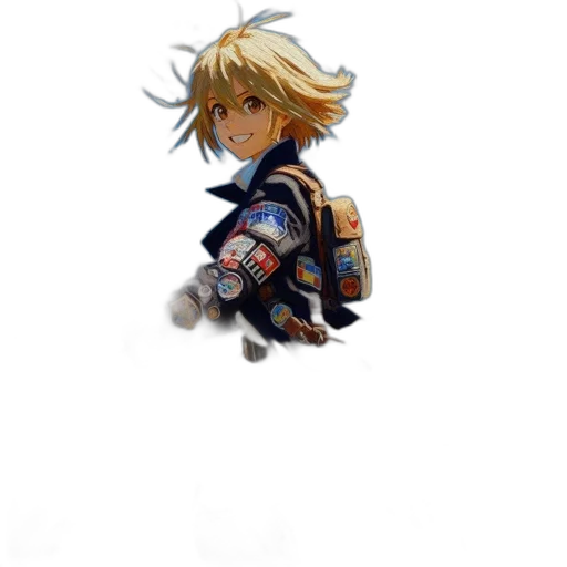 jacket, weapon, sword, staff, concept art, pixel art, fantasy art, anime transparent PNG cut-out
