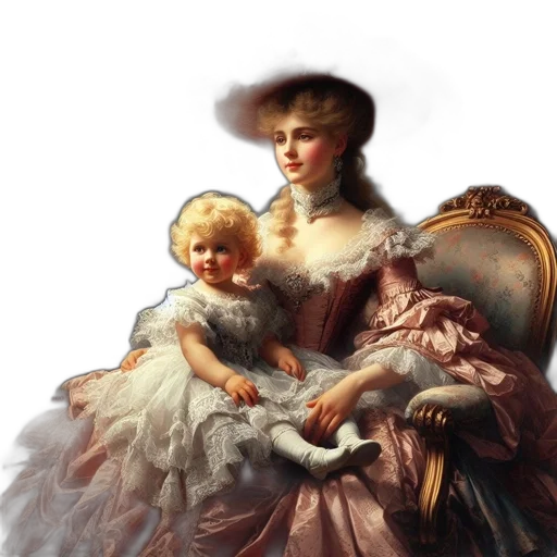 dress, crown, jewelry, face, oil painting, photorealistic, concept art, fantasy art transparent PNG cut-out