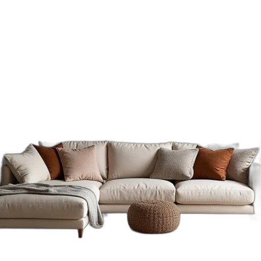 furniture, 3d render, photorealistic, earth tones transparent PNG cut-out